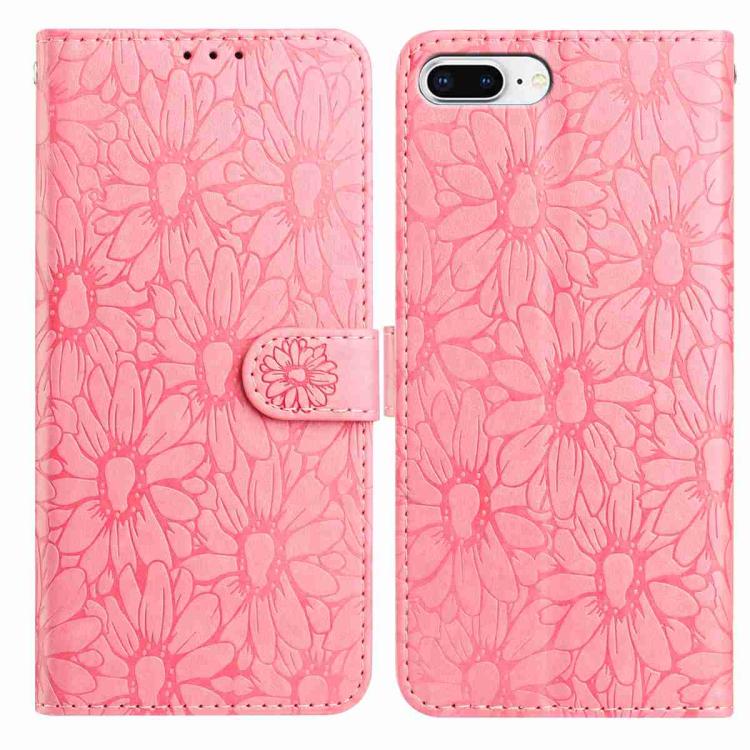 Daisy Embossed Leather Phone Case, For iPhone XS Max, For iPhone 8 Plus / 7 Plus