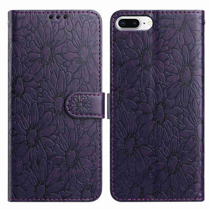 Daisy Embossed Leather Phone Case, For iPhone XS Max, For iPhone 8 Plus / 7 Plus