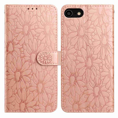 Daisy Embossed Leather Phone Case, For iPhone 14 Pro Max, For iPhone SE 2022 / SE 2020 / 8 / 7