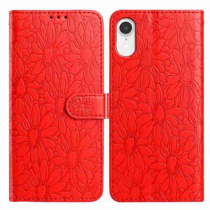 Daisy Embossed Leather Phone Case, For iPhone X / XS, For iPhone XR