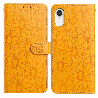 Daisy Embossed Leather Phone Case, For iPhone X / XS, For iPhone XR