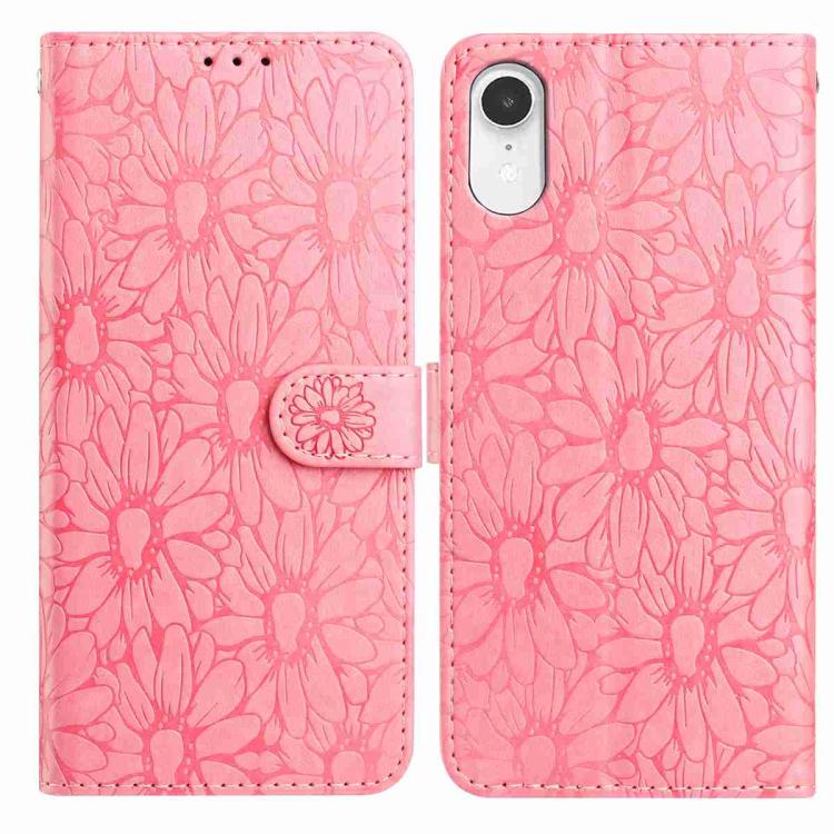 Daisy Embossed Leather Phone Case, For iPhone X / XS, For iPhone XR