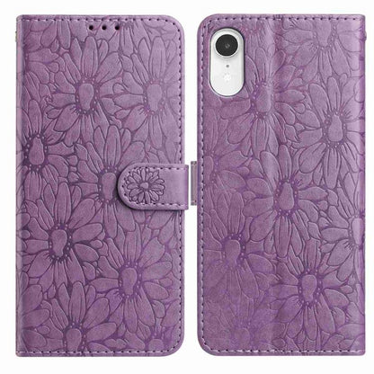 Daisy Embossed Leather Phone Case, For iPhone X / XS, For iPhone XR