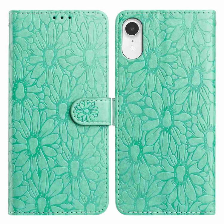 Daisy Embossed Leather Phone Case, For iPhone X / XS, For iPhone XR