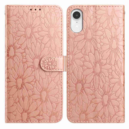 Daisy Embossed Leather Phone Case, For iPhone X / XS, For iPhone XR
