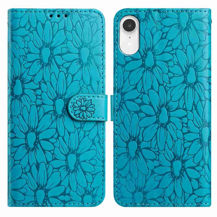 Daisy Embossed Leather Phone Case, For iPhone X / XS, For iPhone XR