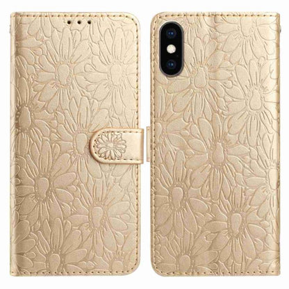 Daisy Embossed Leather Phone Case, For iPhone XS Max, For iPhone 8 Plus / 7 Plus