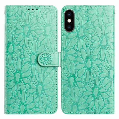Daisy Embossed Leather Phone Case, For iPhone XS Max, For iPhone 8 Plus / 7 Plus