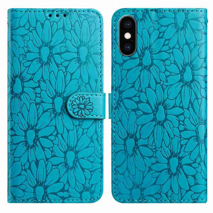 Daisy Embossed Leather Phone Case, For iPhone XS Max, For iPhone 8 Plus / 7 Plus