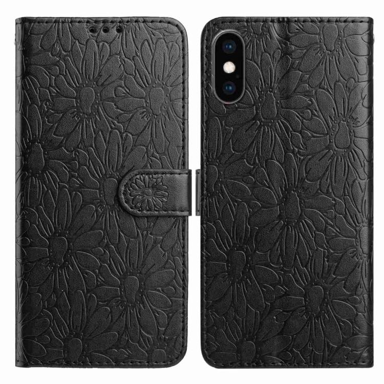Daisy Embossed Leather Phone Case, For iPhone XS Max, For iPhone 8 Plus / 7 Plus