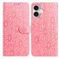 Daisy Embossed Leather Phone Case, For iPhone 17 Pro, For iPhone 17
