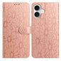 Daisy Embossed Leather Phone Case, For iPhone 17 Pro, For iPhone 17