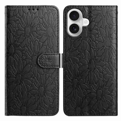 Daisy Embossed Leather Phone Case, For iPhone 17 Pro, For iPhone 17
