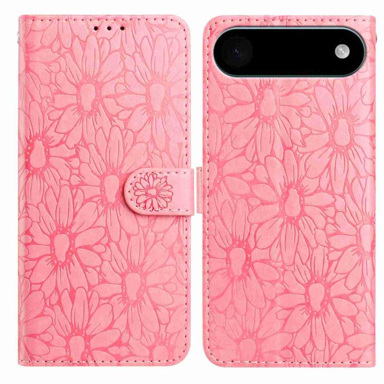Daisy Embossed Leather Phone Case, For iPhone 17, For iPhone Air