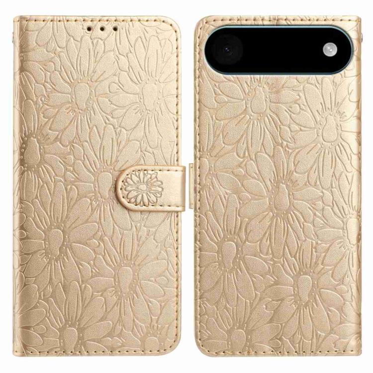 Daisy Embossed Leather Phone Case, For iPhone 17, For iPhone Air