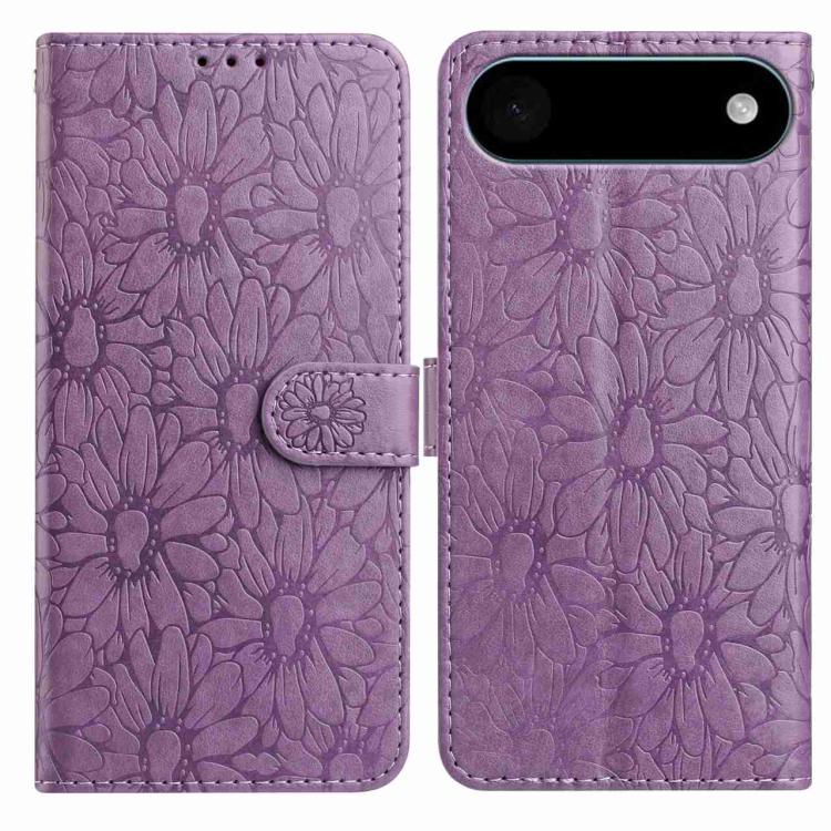 Daisy Embossed Leather Phone Case, For iPhone Air, For iPhone 16 Pro Max