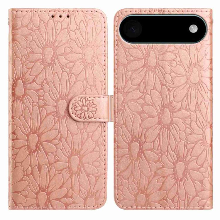 Daisy Embossed Leather Phone Case, For iPhone 17, For iPhone Air