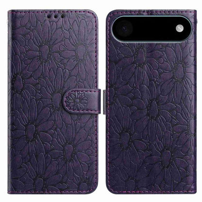Daisy Embossed Leather Phone Case, For iPhone 17, For iPhone Air