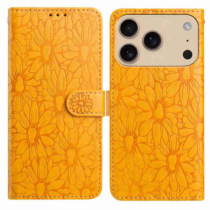 Daisy Embossed Leather Phone Case, For iPhone 17e / 16e, For iPhone 17 Pro Max