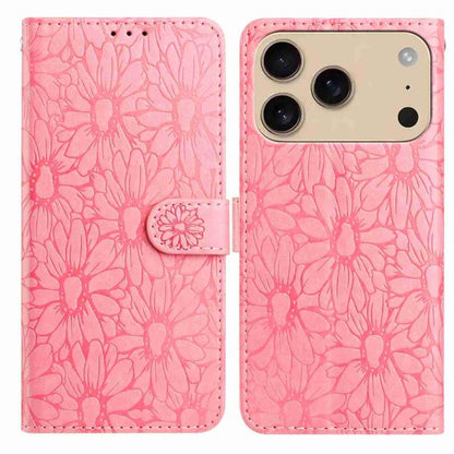 Daisy Embossed Leather Phone Case, For iPhone 17e / 16e, For iPhone 17 Pro Max