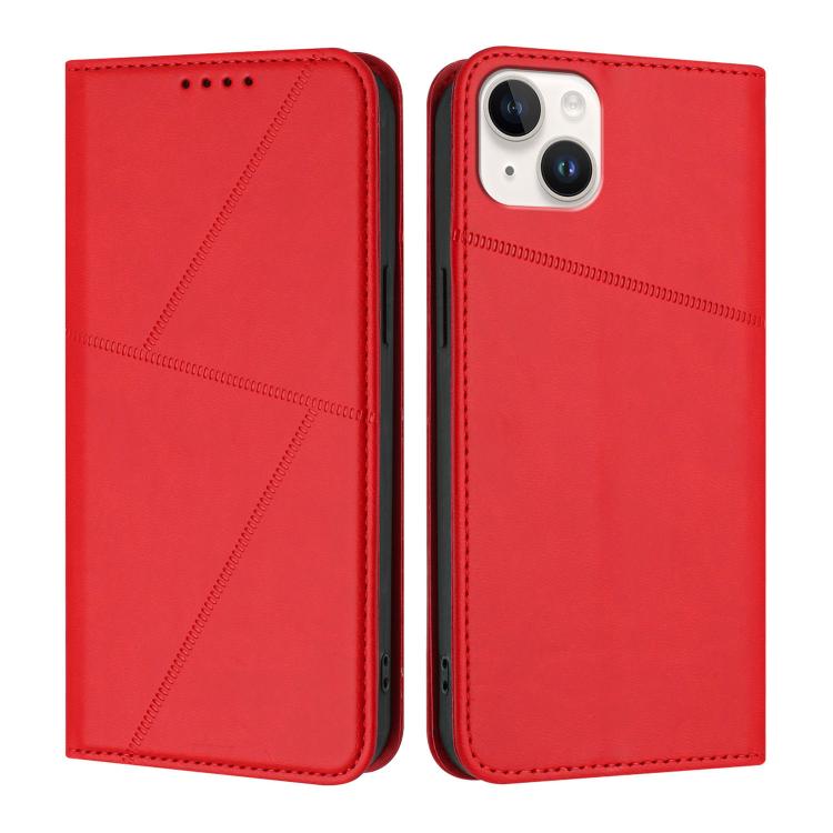 Strong Magnetic Frosted Flip Leather Phone Case, For iPhone 15, For iPhone 14 Plus, For iPhone 14