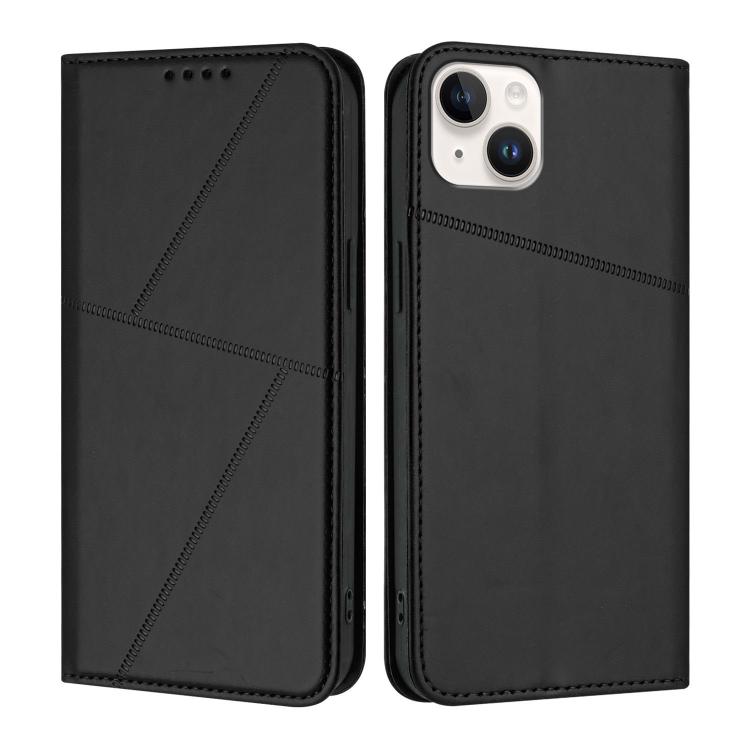 Strong Magnetic Frosted Flip Leather Phone Case, For iPhone 15, For iPhone 14 Plus, For iPhone 14