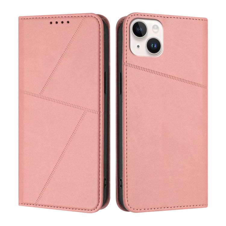 Strong Magnetic Frosted Flip Leather Phone Case, For iPhone 15, For iPhone 14 Plus, For iPhone 14