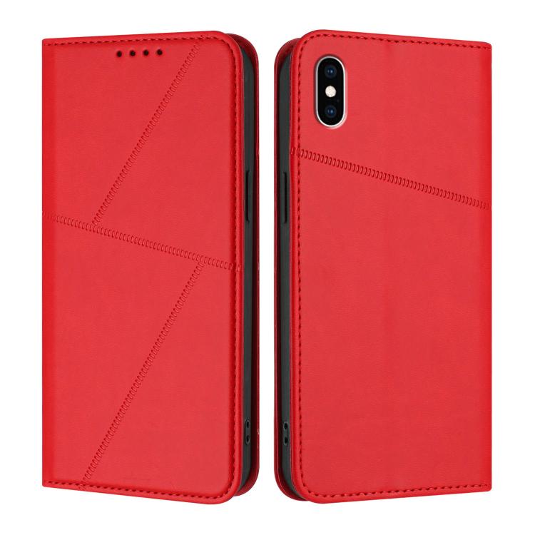 Strong Magnetic Frosted Flip Leather Phone Case, For iPhone XS Max, For iPhone 8 Plus / 7 Plus / 6 Plus