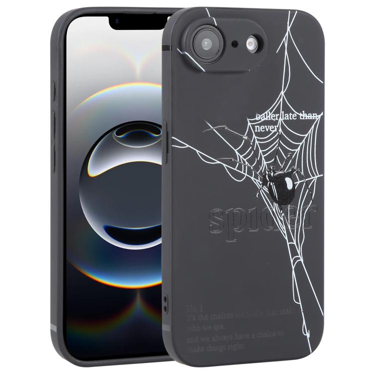 Graffiti Spider TPU Phone Case, For iPhone 16e, For iPhone 16 Pro Max, For iPhone 16 Pro, For iPhone 16 Plus