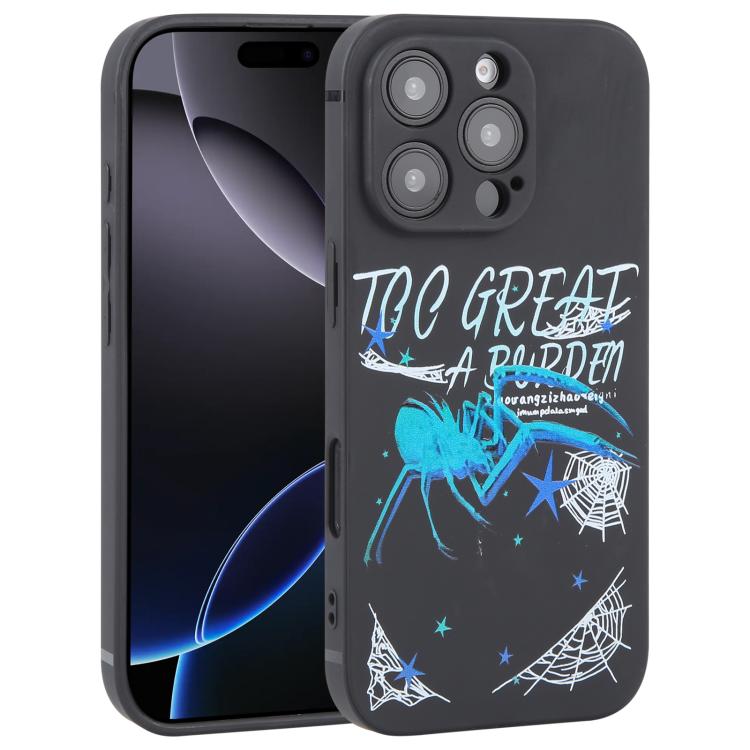 Graffiti Spider TPU Phone Case, For iPhone 16e, For iPhone 16 Pro Max, For iPhone 16 Pro, For iPhone 16 Plus