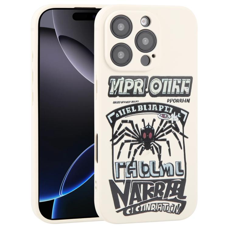 Graffiti Spider TPU Phone Case, For iPhone 16e, For iPhone 16 Pro Max, For iPhone 16 Pro, For iPhone 16 Plus