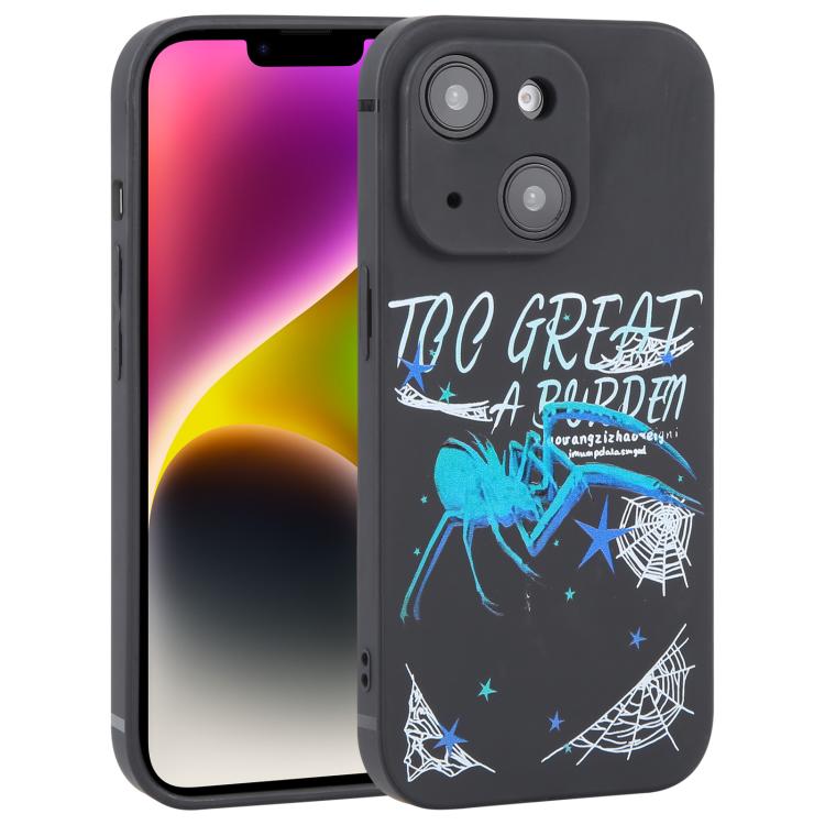 Graffiti Spider TPU Phone Case, For iPhone 15, For iPhone 14 Plus, For iPhone 14, For iPhone 14 Pro