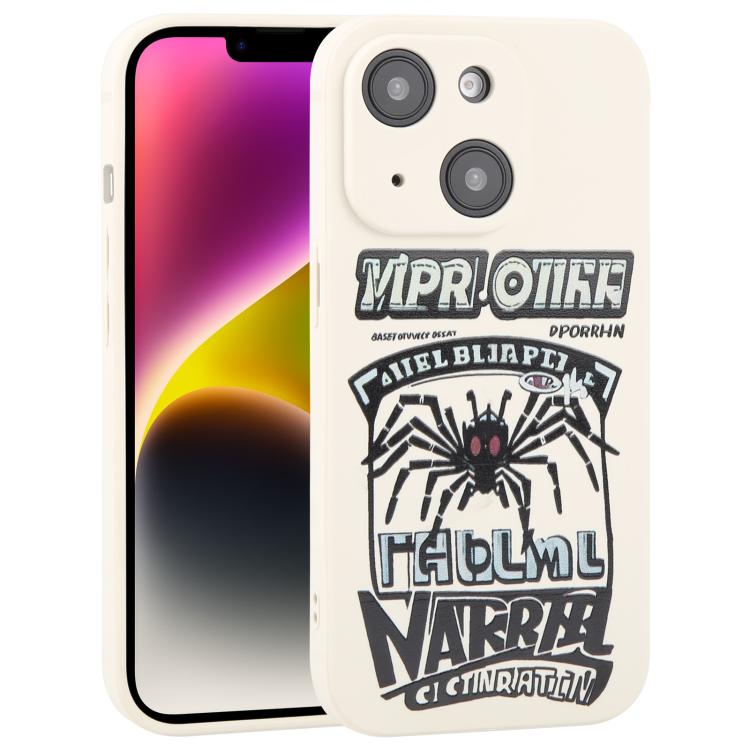 Graffiti Spider TPU Phone Case, For iPhone 15, For iPhone 14 Plus, For iPhone 14, For iPhone 14 Pro
