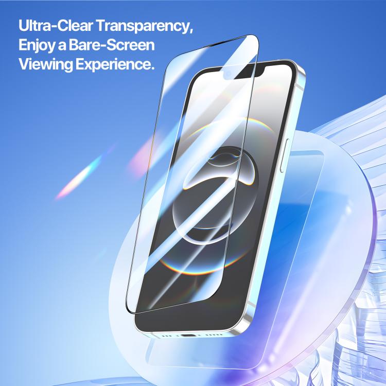 DUX DUCIS Roga Series 2.5D HD Fully Transparent Tempered Screen Protector with Dust Removal Quick-Attach Box, For iPhone 17e / 16e, For iPhone 17 Pro Max, For iPhone 17 Pro, For iPhone 17, For iPhone 17 Air, For iPhone 16 Pro Max, For iPhone 16 Pro