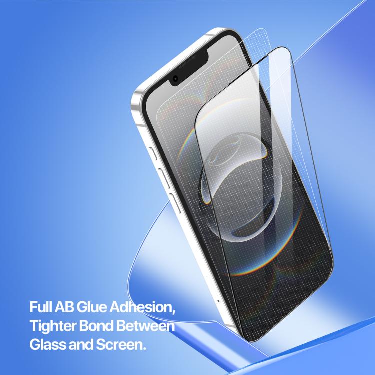 DUX DUCIS Roga Series 2.5D HD Fully Transparent Tempered Screen Protector with Dust Removal Quick-Attach Box, For iPhone 17e / 16e, For iPhone 17 Pro Max, For iPhone 17 Pro, For iPhone 17, For iPhone 16 Pro Max, For iPhone 16 Pro