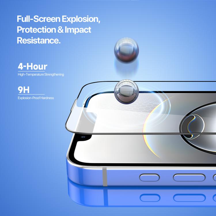 DUX DUCIS Roga Series 2.5D HD Fully Transparent Tempered Screen Protector with Dust Removal Quick-Attach Box, For iPhone 17e / 16e, For iPhone 17 Pro Max, For iPhone 17 Pro, For iPhone 17, For iPhone 16 Pro Max, For iPhone 16 Pro