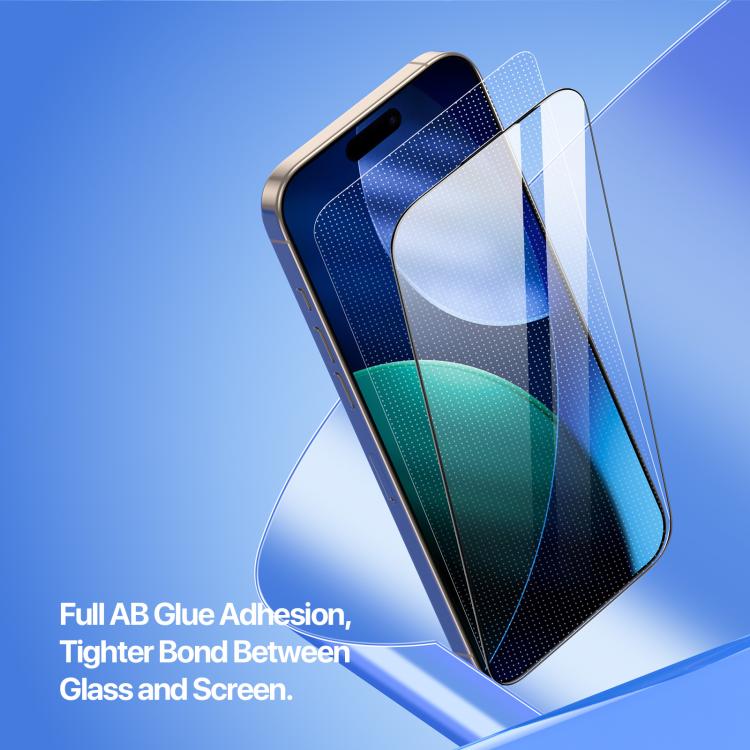 DUX DUCIS Roga Series 2.5D HD Fully Transparent Tempered Screen Protector with Dust Removal Quick-Attach Box, For iPhone 17 Pro Max, For iPhone 17 Pro, For iPhone 17, For iPhone Air, For iPhone 16e, For iPhone 16 Pro Max, For iPhone 16 Pro