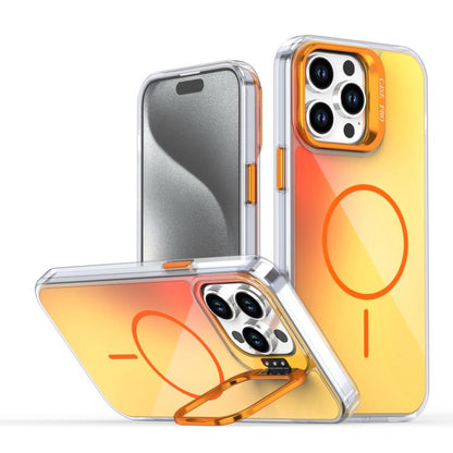 Gradient Discolor Lens Kickstand Magsafe Phone Case, For iPhone 14 Pro Max, For iPhone 13 Pro Max, For iPhone 13 Pro, For iPhone 12 / 12 Pro