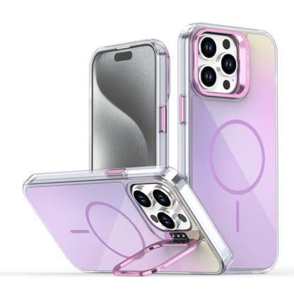 Gradient Discolor Lens Kickstand Magsafe Phone Case, For iPhone 14 Pro Max, For iPhone 13 Pro Max, For iPhone 13 Pro, For iPhone 12 / 12 Pro