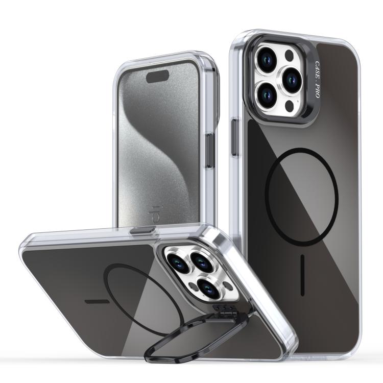 Gradient Discolor Lens Kickstand Magsafe Phone Case, For iPhone 14 Pro Max, For iPhone 13 Pro Max, For iPhone 13 Pro, For iPhone 12 / 12 Pro