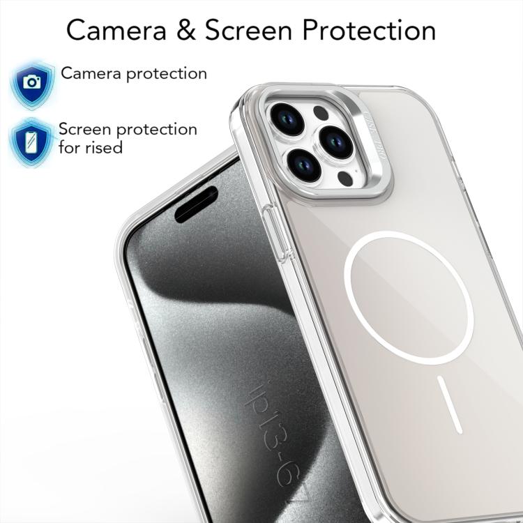 Gradient Discolor Lens Kickstand Magsafe Phone Case, For iPhone 12 Pro Max, For iPhone 11