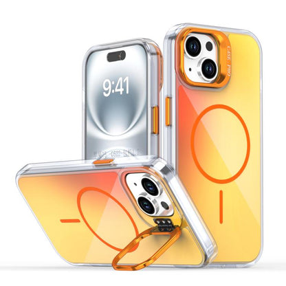 Gradient Discolor Lens Kickstand Magsafe Phone Case, For iPhone 14 Pro Max, For iPhone 13 Pro Max, For iPhone 13 Pro, For iPhone 12 / 12 Pro