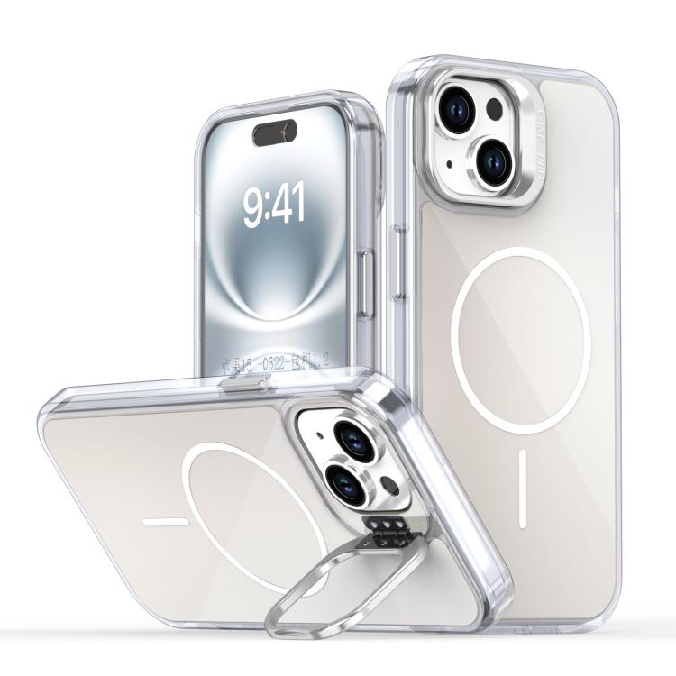 Gradient Discolor Lens Kickstand Magsafe Phone Case, For iPhone 12 Pro Max, For iPhone 11