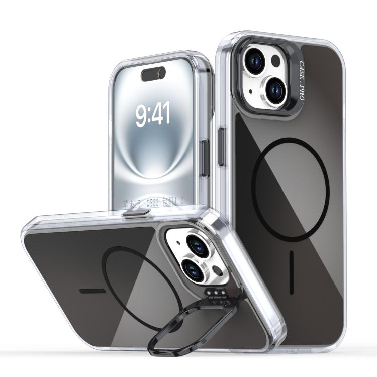 Gradient Discolor Lens Kickstand Magsafe Phone Case, For iPhone 12 Pro Max, For iPhone 11