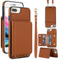 Crossbody Dual-buckle Wallet RFID Back Leather Phone Case, For iPhone 14 Pro Max, For iPhone SE 2022 / SE 2020 / 8 / 7, For iPhone 13 Pro Max