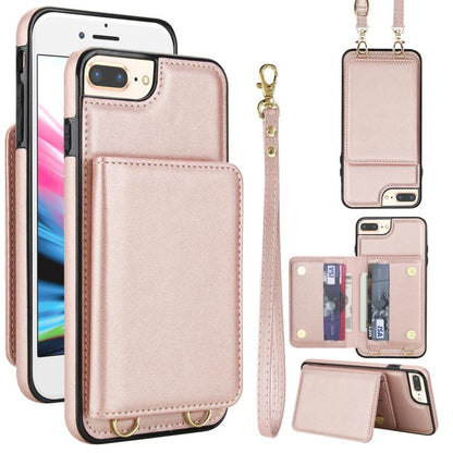 Crossbody Dual-buckle Wallet RFID Back Leather Phone Case, For iPhone XR, For iPhone XS Max, For iPhone 8 Plus / 7 Plus