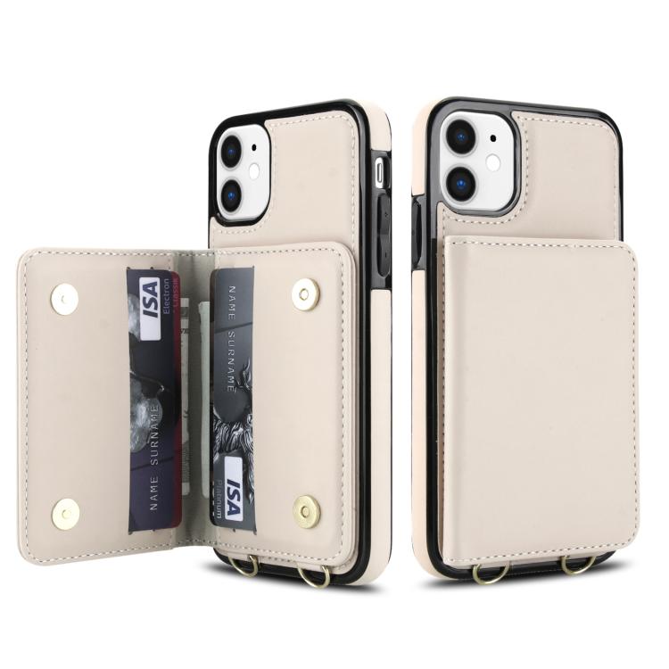 Crossbody Dual-buckle Wallet RFID Back Leather Phone Case, For iPhone 11, For iPhone 11 Pro, For iPhone XS / X