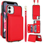 Crossbody Dual-buckle Wallet RFID Back Leather Phone Case, For iPhone 11, For iPhone 11 Pro, For iPhone XS / X