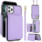 Crossbody Dual-buckle Wallet RFID Back Leather Phone Case, For iPhone 12 Pro Max, For iPhone 12 mini, For iPhone 11 Pro Max