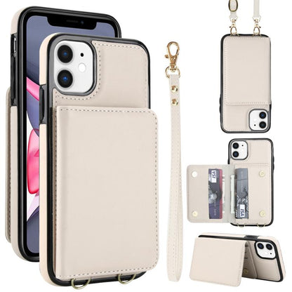 Crossbody Dual-buckle Wallet RFID Back Leather Phone Case, For iPhone 12 Pro Max, For iPhone 12 mini, For iPhone 11 Pro Max